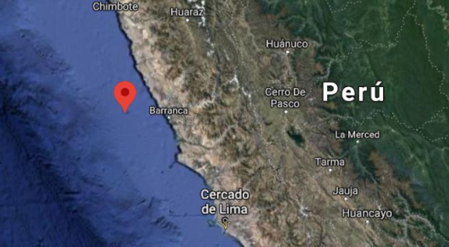 Sismo de magnitud 4.3 se produjo esta tarde en Barranca