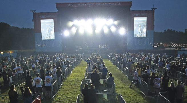 Así se dio el primer concierto con distanciamiento social