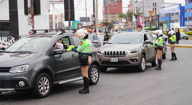 Intervienen más de 300 vehículos en operativo realizado en Pueblo Libre