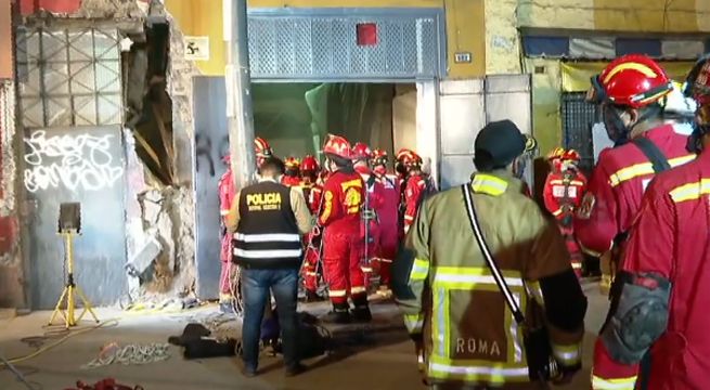 Obrero fue hallado sin vida entre los escombros del derrumbe en el centro de Lima