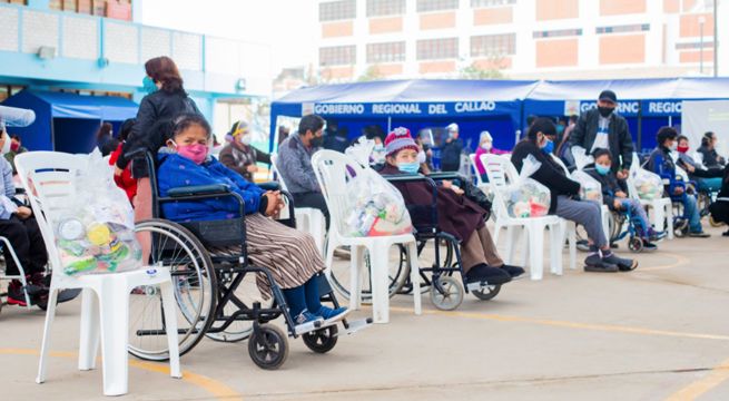 20 mil personas con discapacidad del Callao son beneficiadas con canastas de víveres