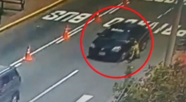 Miraflores: taxista informal arrastró a fiscalizador durante intervención [VIDEO]