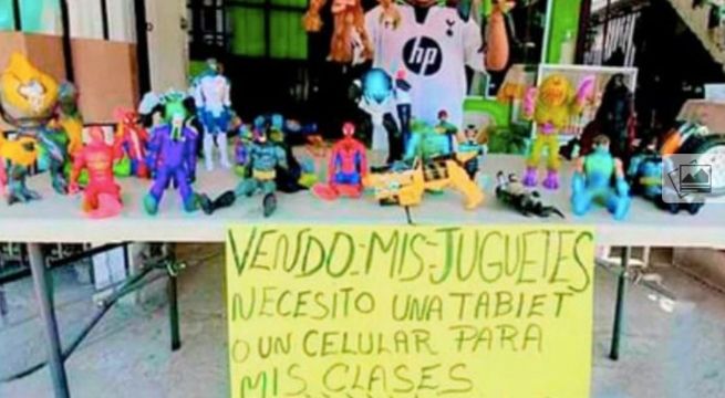 Niño de 11 años vende sus juguetes para comprar un celular y poder recibir clases virtuales