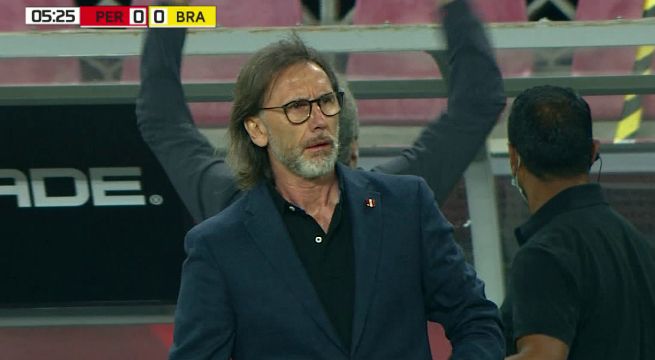 Así vivió Ricardo Gareca el gol de Perú ante Brasil