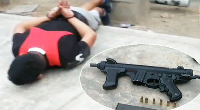Detienen a delincuentes que utilizaban ametralladora [Video]