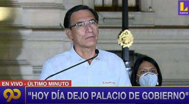 Martín Vizcarra acepta decisión del Congreso y deja Palacio de Gobierno [Video]