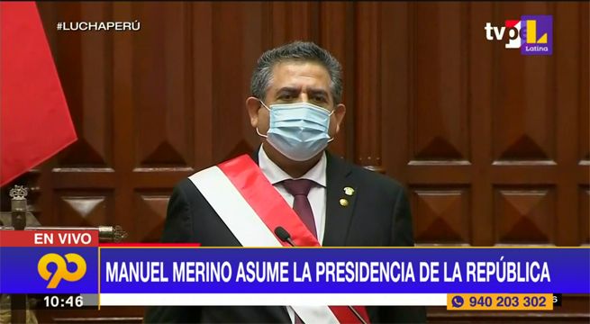 Manuel Merino juramentó como nuevo presidente de la República [VIDEO]