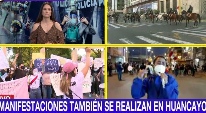 En Huancayo también hay movilización en contra del presidente Manuel Merino [Video]