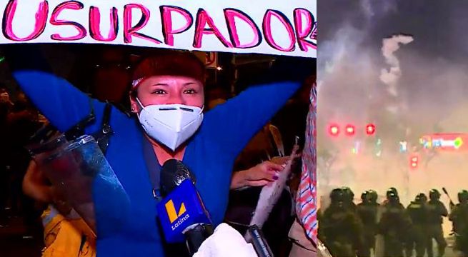 Policía reprimió a manifestantes con gas lacrimógeno muy cerca del Congreso [Video]