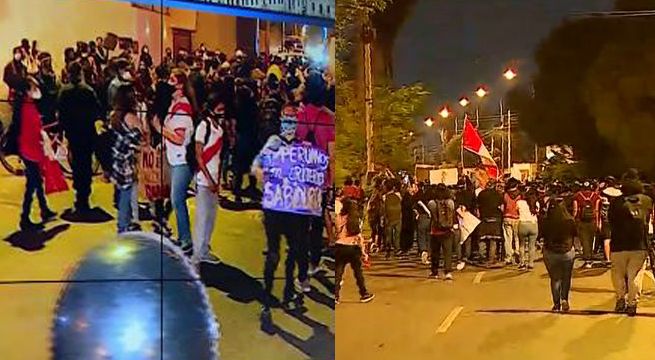 Manifestación contra el Gobierno llegó a exteriores de la casa de Ántero Flores-Aráoz [Video]
