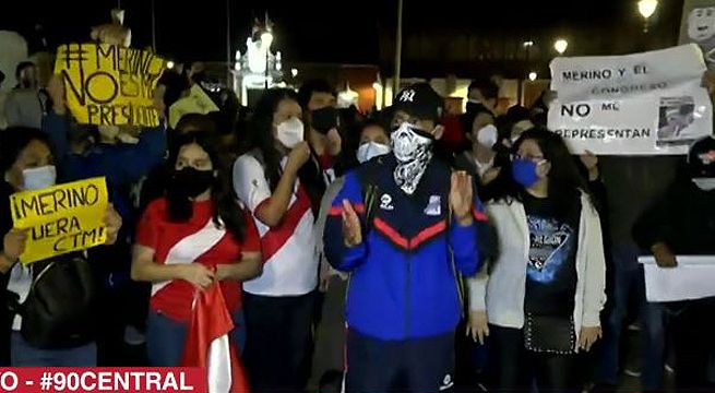Masivas movilizaciones contra Manuel Merino en Huancayo, Tacna y Trujillo [Video]