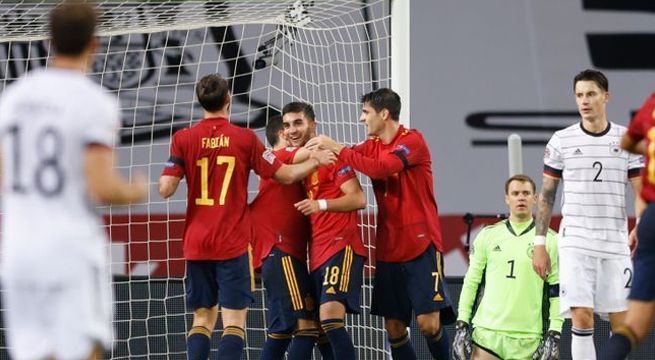 España aplasta 6-0 a Alemania para alcanzar la ronda final de la Liga de Naciones