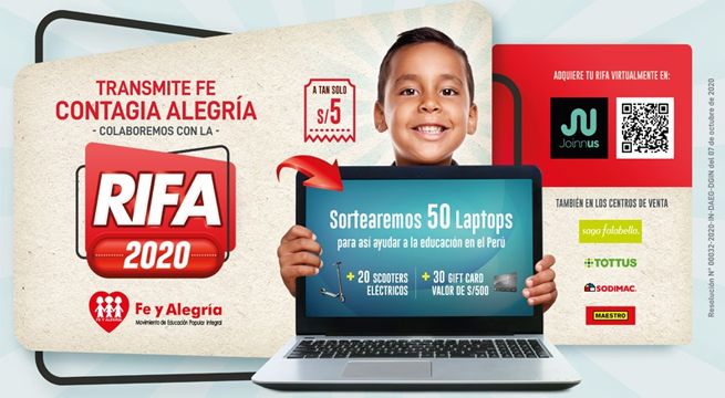 Transmite fe, contagia alegría ¡Colaboremos con la rifa!