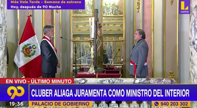 Cluber Fernando Aliaga Lodtmann juramentó como ministro del Interior