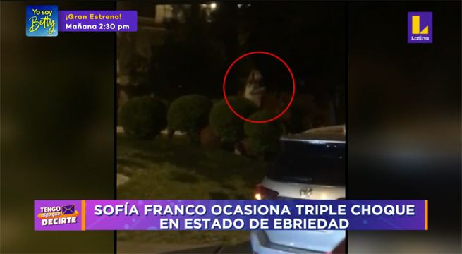 Sofía Franco ocasiona triple choque en estado de ebriedad