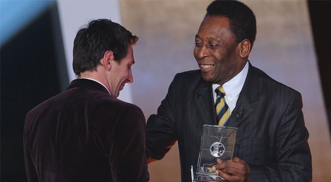 Pelé felicita a Messi por igualar el récord de goles en un mismo club