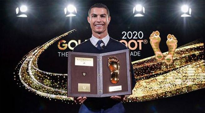 Cristiano Ronaldo recibió el premio ‘Golden Foot’ 2020