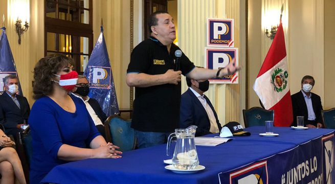 Urresti presentó plan de gobierno de Podemos Perú junto a sus vicepresidentes