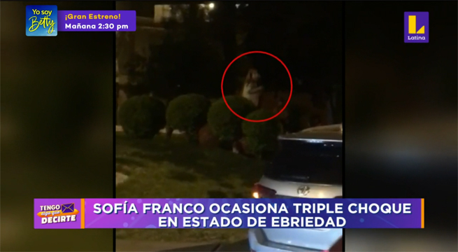 Sofía Franco ocasiona triple choque en estado de ebriedad