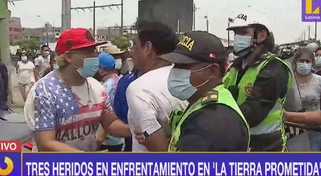 Violento enfrentamiento entre vecinos y comerciantes de mercado 'Tierra Prometida' [Video]