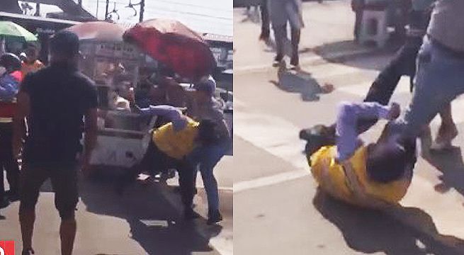 Conductor de combi golpeó a fiscalizador de la ATU [Video]