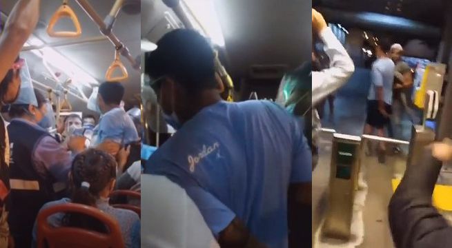 Botan a pasajeros de bus por no usar mascarillas ni protectores [Video]