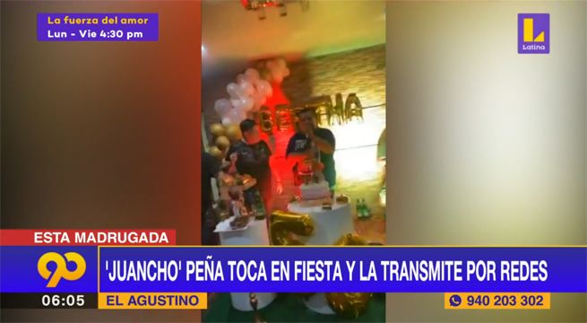 ‘Juancho’ Peña toca en fiesta y la transmite por redes