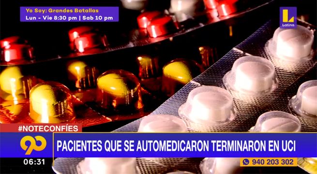 Pacientes que se automedicaron terminaron en UCI