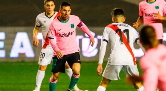 Lionel Messi marcó en triunfo del Barcelona sobre Rayo Vallecano