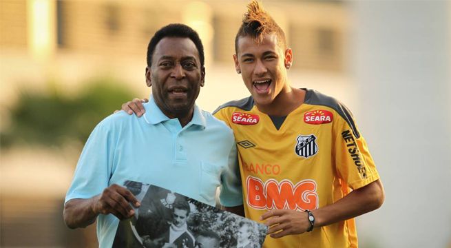 Pelé y Neymar brindan su apoyo al Santos para la final de la Copa Libertadores
