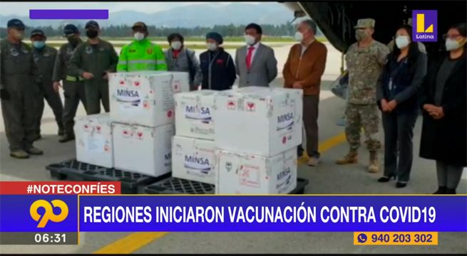 Regiones iniciaron vacunación contra el Covid-19
