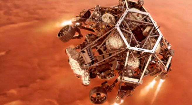 Nasa publicó las primeras imágenes del aterrizaje de róver Perseverance en Marte