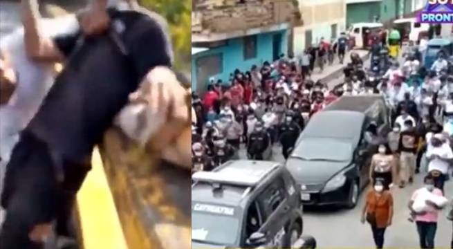Sepultaron restos de joven lanzado desde puente [Video]