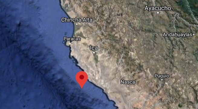 Ica: sismo de magnitud 4.0 se produjo esta tarde