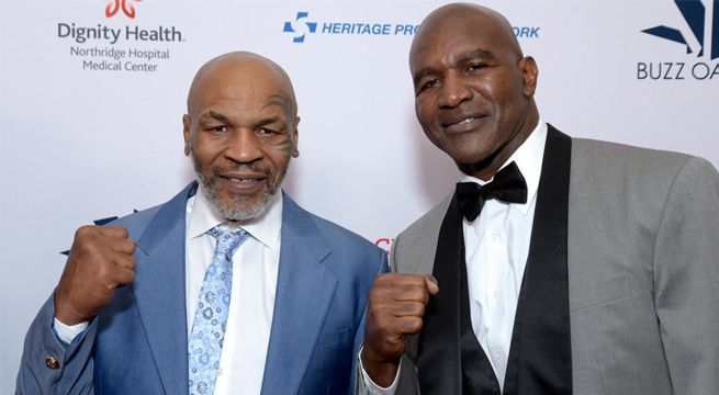 Evander Holyfield vuelve a desafiar a Mike Tyson para su regreso al ring