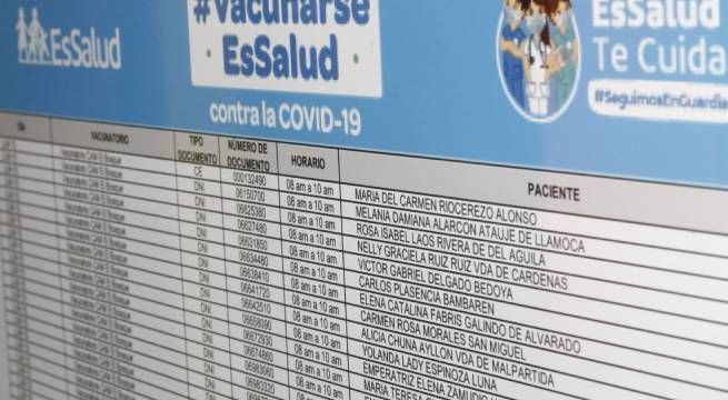 EsSalud: mira el padrón del segundo grupo de adultos mayores que serán vacunados
