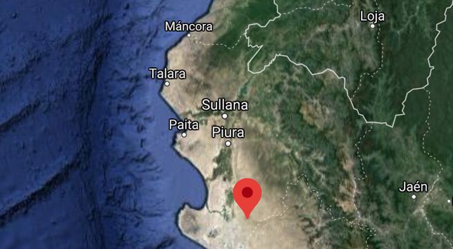 Sismo de magnitud 4.0 se produjo esta tarde en Piura