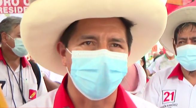 Pedro Castillo, candidato presidencial de Perú Libre: 