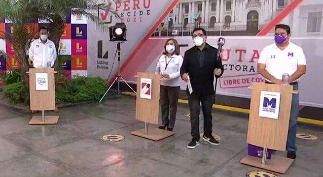 Candidatos al Congreso del Partido Morado, Acción Popular y Somos Perú debatieron esta mañana