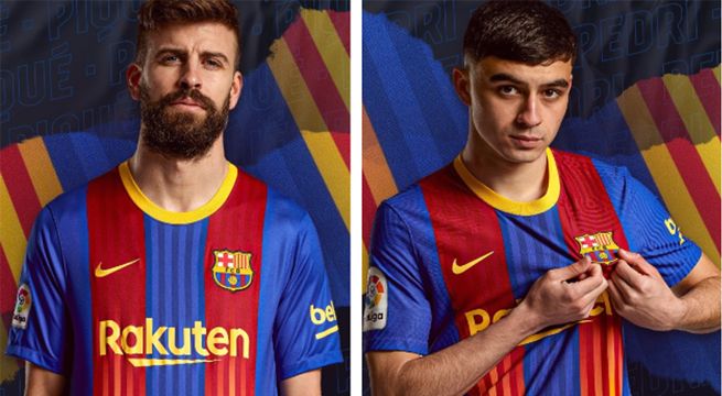 Barcelona presentó la nueva camiseta que vestirá frente al Real Madrid