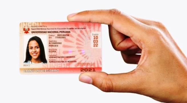 Sunedu amplió vigencia del carné universitario