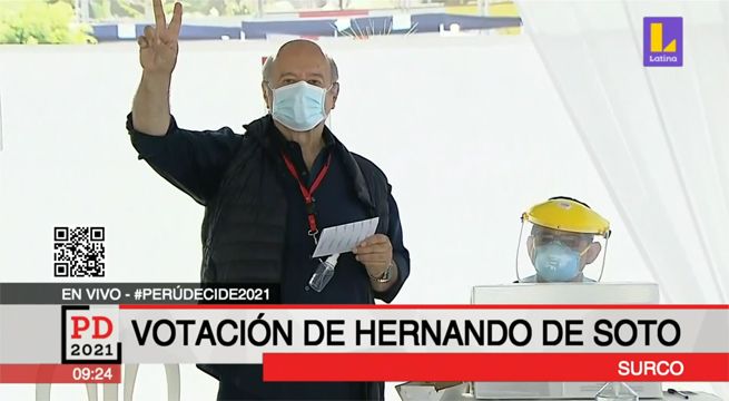 Hernando de Soto ejerció su derecho a voto en Surco