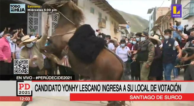 Pedro Castillo registró inconvenientes al dirigirse a su local de votación