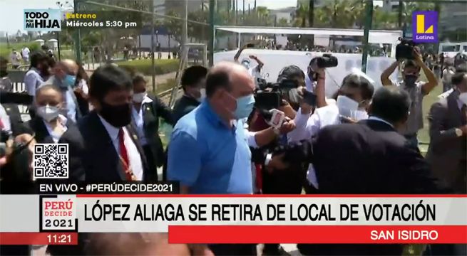Rafael López Aliaga no pudo registrar su voto por falta de miembros de mesa