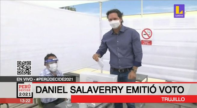 Daniel Salaverry emitió su voto en Trujillo
