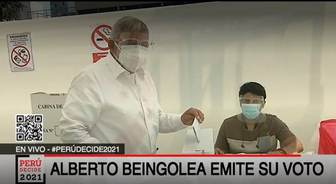 Alberto Beingolea emitió su voto esta tarde en San Isidro