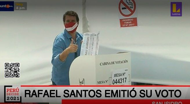 Rafael Santos emitió su voto en San Isidro