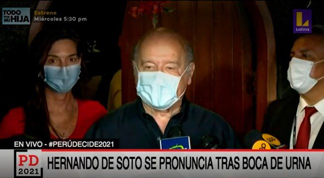 Hernando de Soto: “Es evidente que el margen es bien estrecho”
