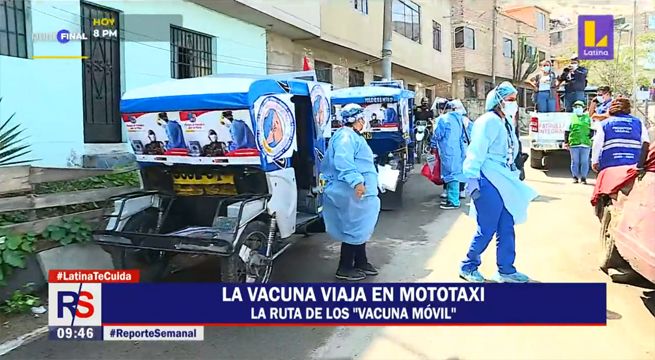 La vacuna viaja en mototaxi