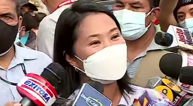 Keiko Fujimori a Pedro Castillo: 